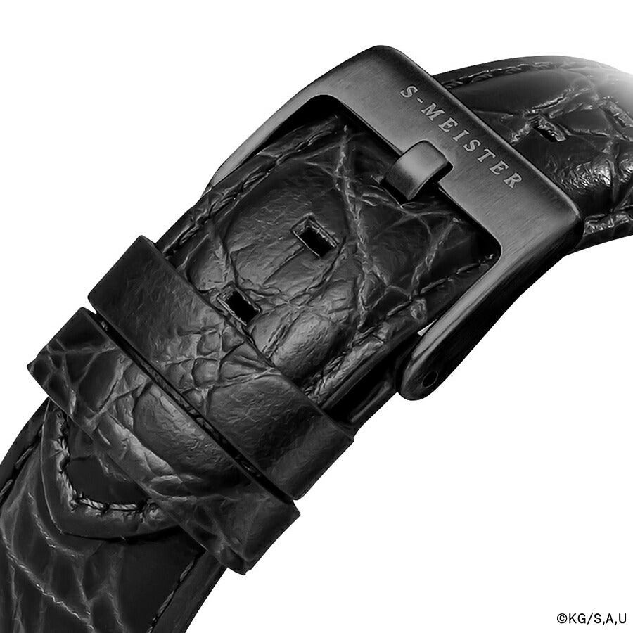 ギャラック S-MEISTER 鬼滅の刃 コラボレーションモデル 悲鳴嶼行冥 SMS-41-KY-HG メンズ 機械式 自動巻き オープンハート ブラック 革ベルト グッズ