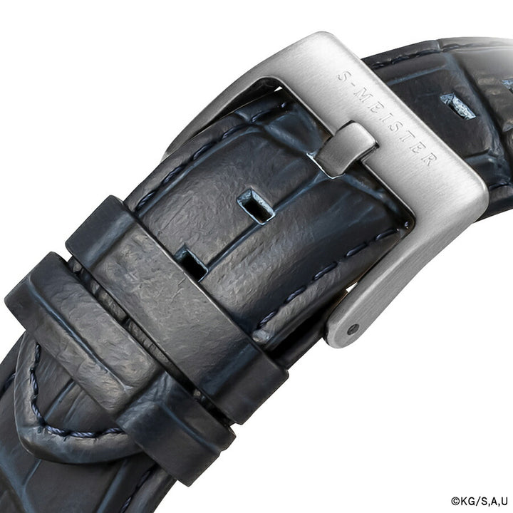 ギャラック S-MEISTER 鬼滅の刃 コラボレーションモデル 伊黒小芭内 SMS-41-KY-IO メンズ 機械式 自動巻き オープンハート ネイビー 革ベルト グッズ