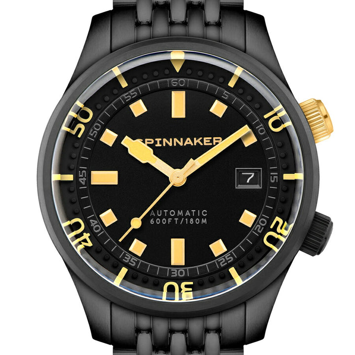 スピニカー ブラッドナー ブラック&ゴールド コレクション SP-5062-44 メンズ 機械式 自動巻き