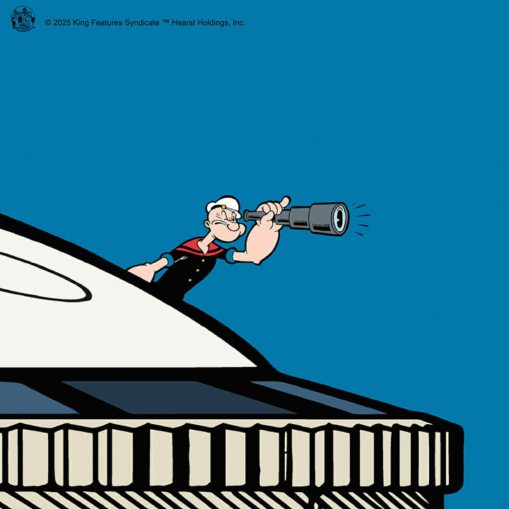 スピニカー チャレンジャー ポパイ コラボレーション 限定モデル アンカーアームズ SP-5163-02 メンズ メカニカル 自動巻 蓄光 ブルー 樹脂バンド