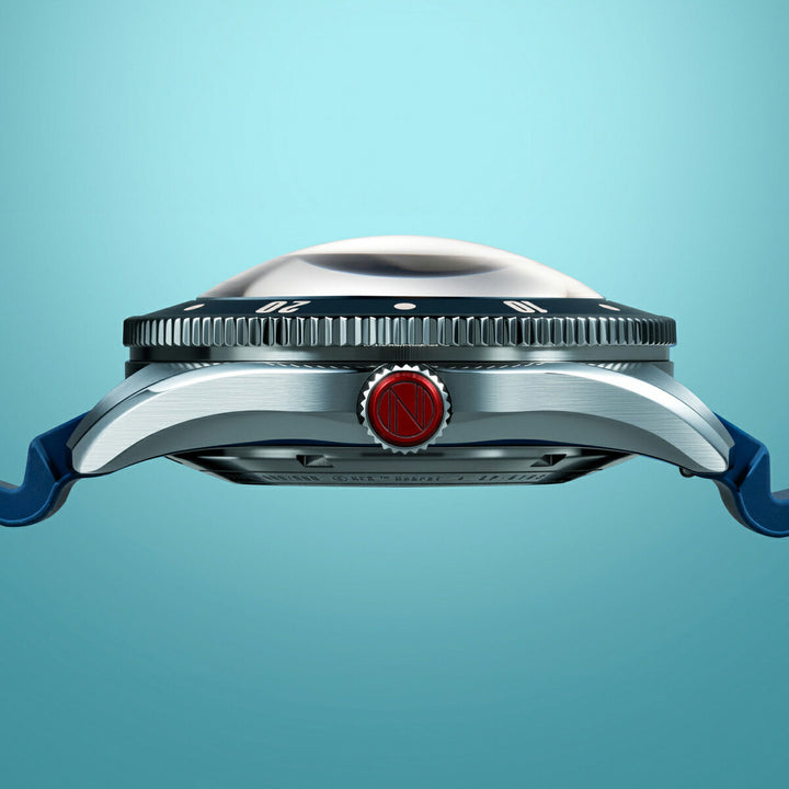 スピニカー チャレンジャー ポパイ コラボレーション 限定モデル アンカーアームズ SP-5163-02 メンズ メカニカル 自動巻 蓄光 ブルー 樹脂バンド