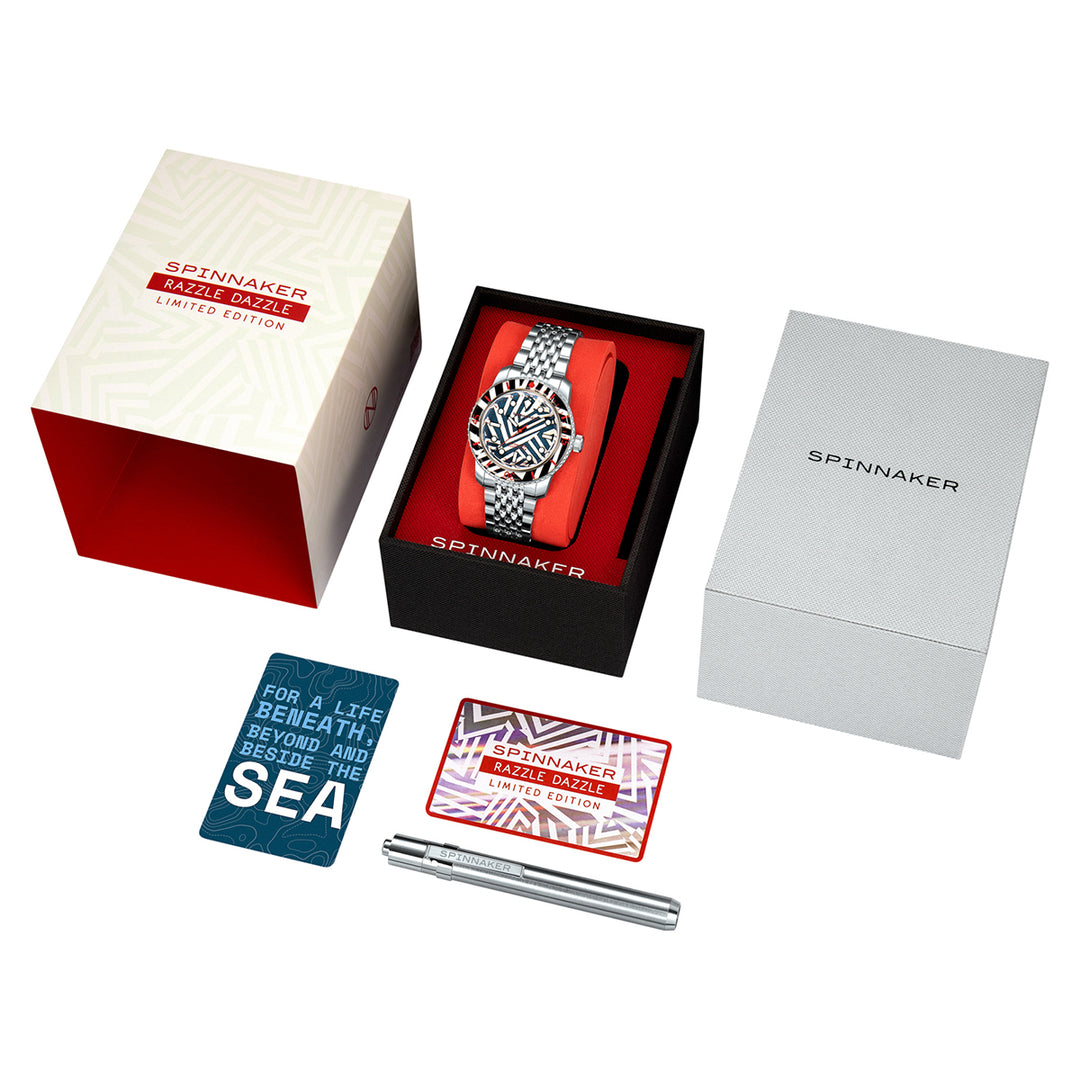 スピニカー フルース Razzle Dazzle ラズルダズル 限定モデル SP-5165-11 メンズ 機械式 自動巻き