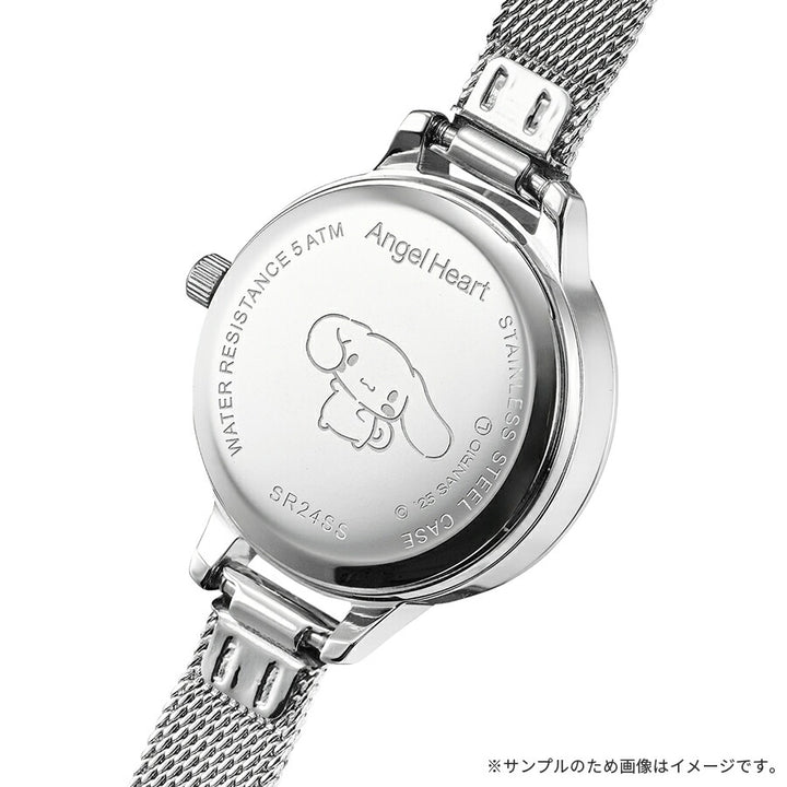 エンジェルハート シナモロール コラボレーションモデル SR24SS レディース 電池式 クオーツ フェイス型専用ポーチ付き