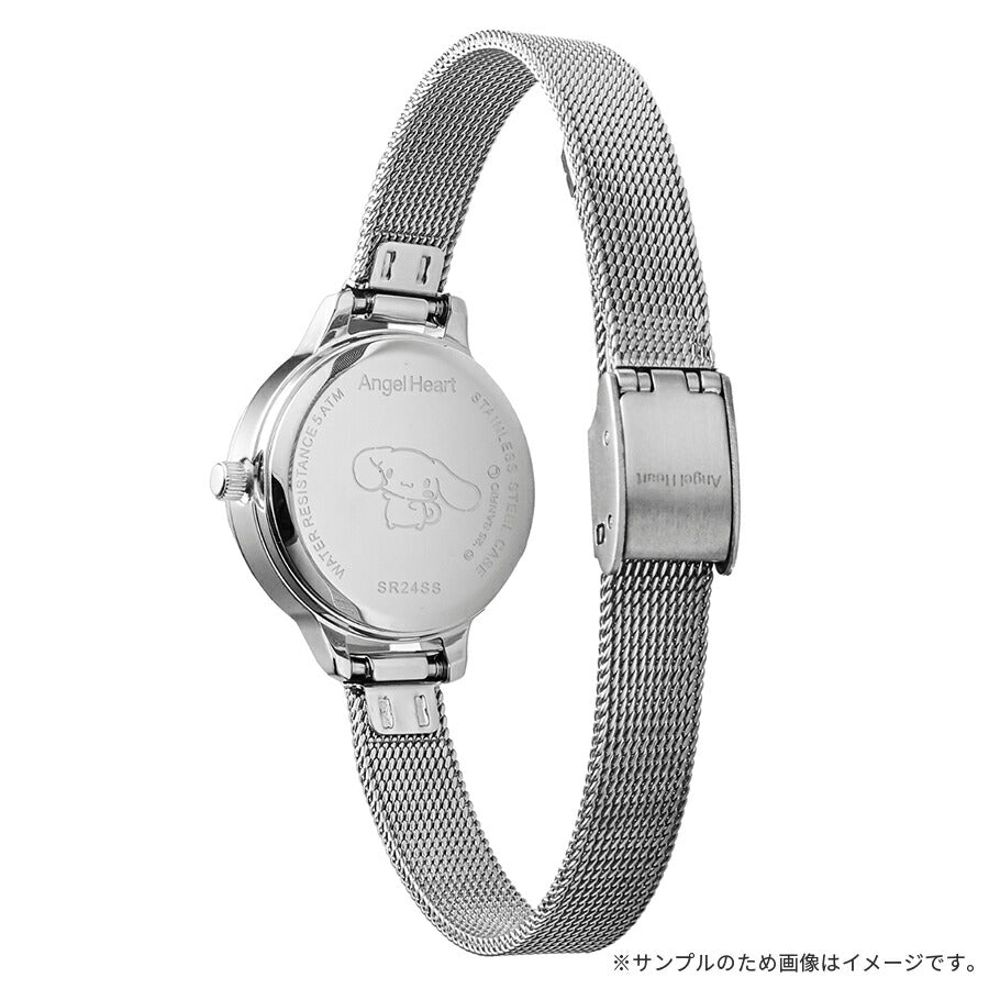エンジェルハート シナモロール コラボレーションモデル SR24SS レディース 電池式 クオーツ フェイス型専用ポーチ付き