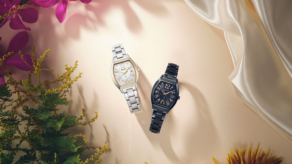 セイコー ルキア ハッピーコレクション チタンモデル SSQW100 レディース ソーラー電波 トノー ホワイトダイヤル