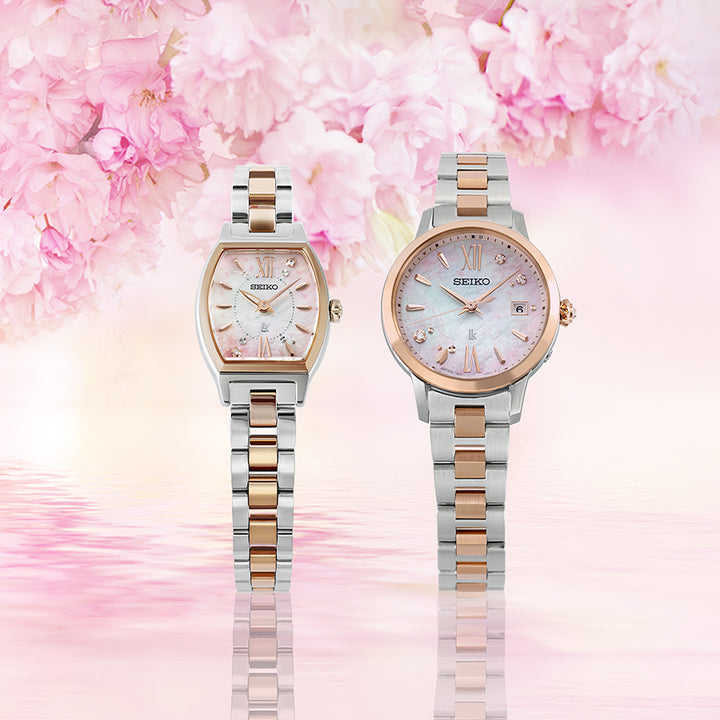 セイコー ルキア 2026 SAKURA Blooming 限定モデル 逆さ桜 SSVW244 レディース ソーラー電波 ピンクグラデーションダイヤル