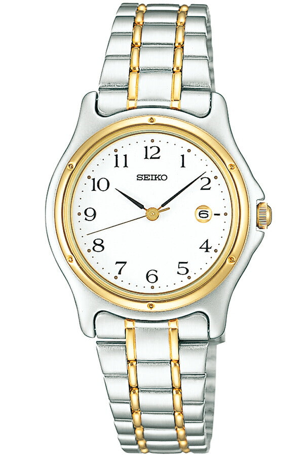 SEIKO Solar ホワイトダイヤル 時計 Seiko women's watch solar white dial two toned 100M WR date