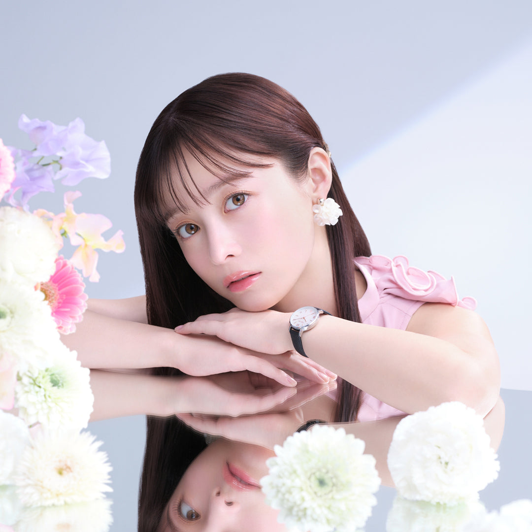 エンジェルハート スパークルタイム ST29S-BK レディース ソーラー ホワイトダイヤル ブラック 革ベルト メッシュ替えベルト付き