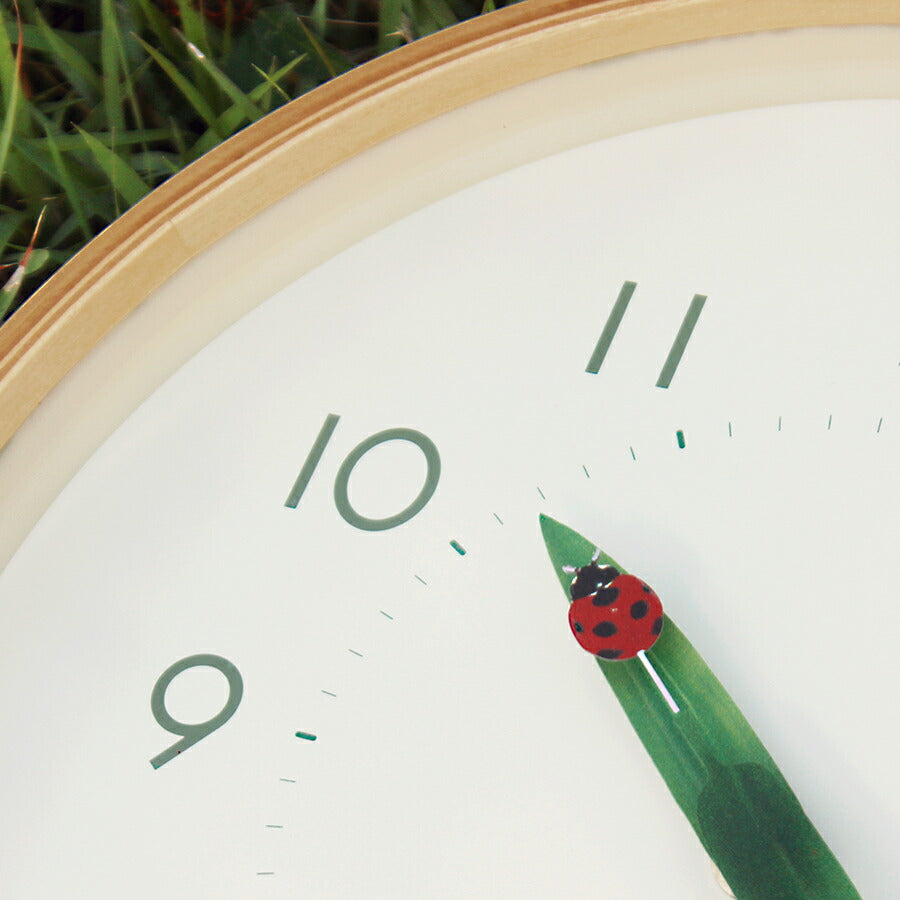 タカタレムノス 掛け時計 プレイン とまり木の時計 てんとう虫