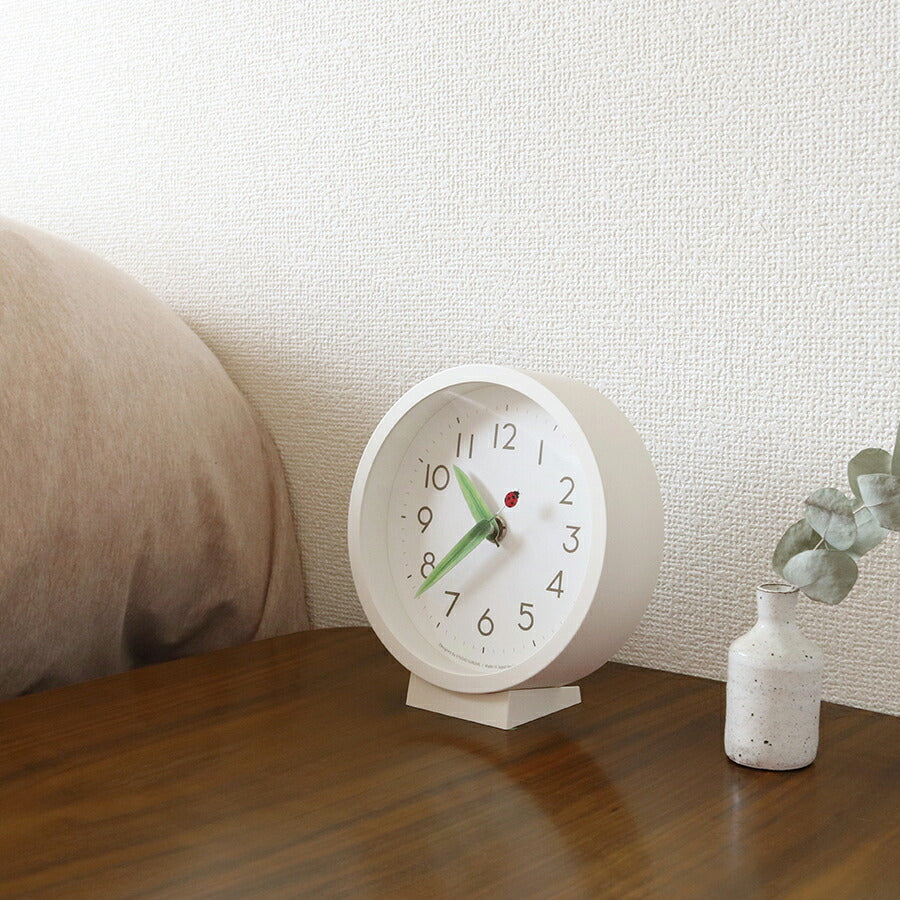 タカタレムノス 置き時計 プレイン とまり木の時計 mini てんとう虫