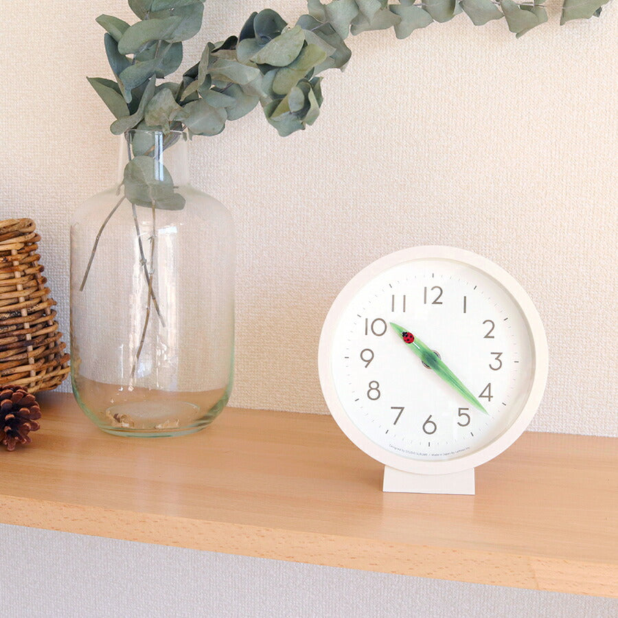 タカタレムノス 置き時計 プレイン とまり木の時計 mini てんとう虫
