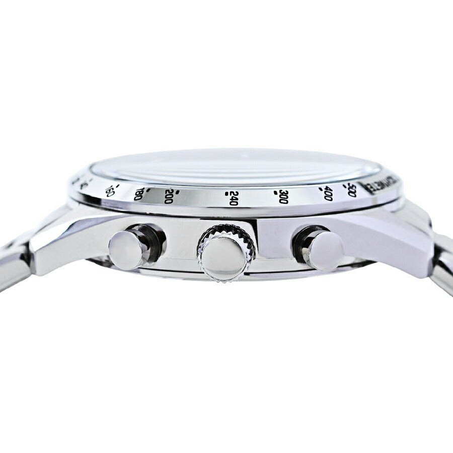 サクスニーイザック クオーツ クロノグラフ SY15219-BK メンズ 電池式 ブラックダイヤル メタルバンド