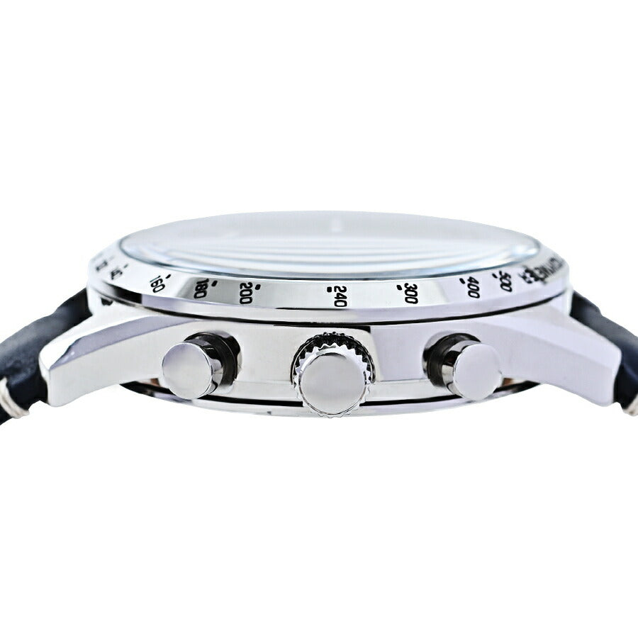 サクスニーイザック クオーツ クロノグラフ SY15221-BL2 メンズ 電池式 ブルーダイヤル 革ベルト