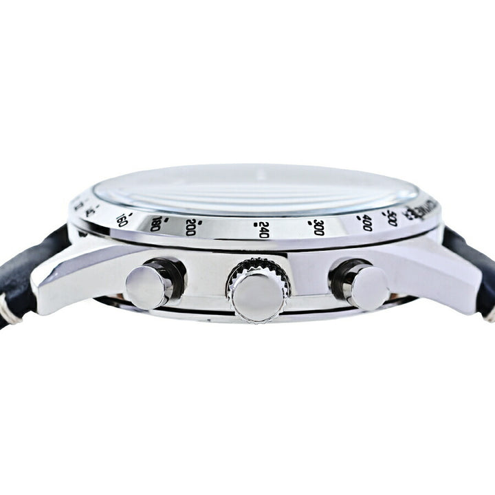 サクスニーイザック クオーツ クロノグラフ SY15221-BL2 メンズ 電池式 ブルーダイヤル 革ベルト