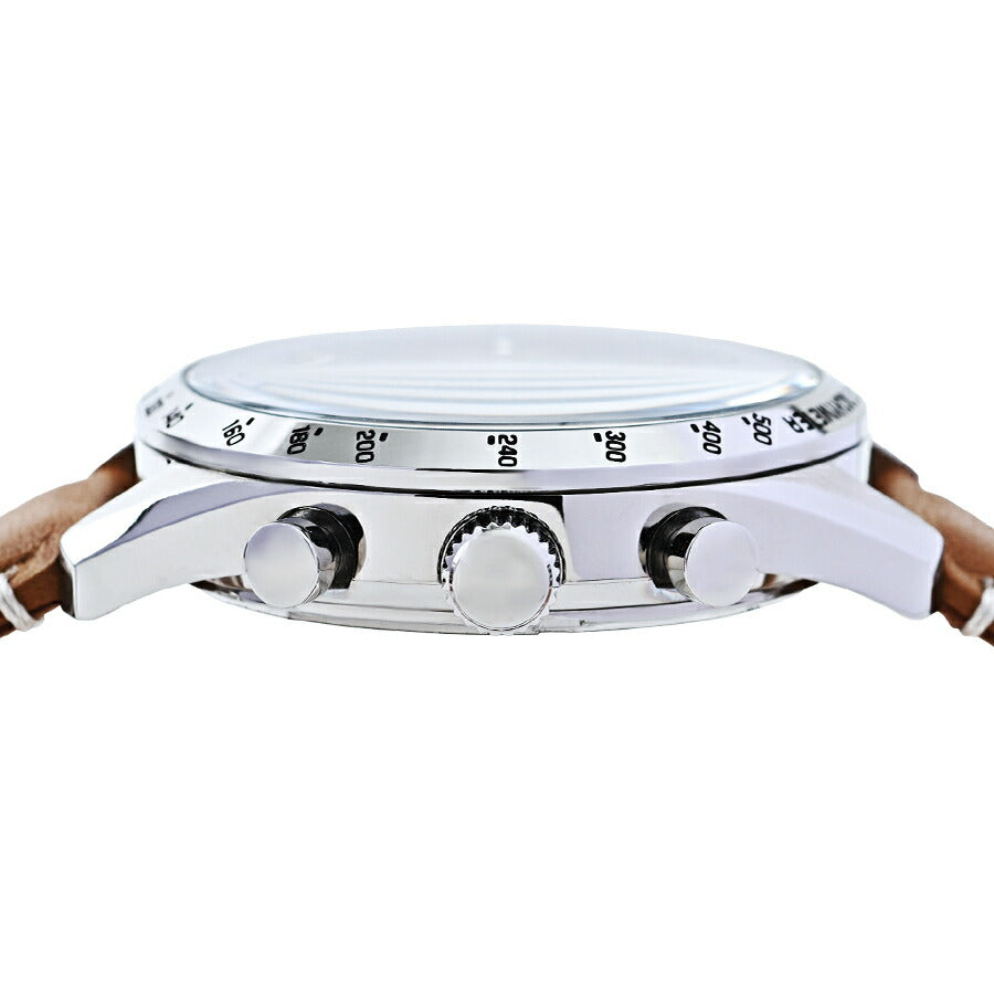 サクスニーイザック クオーツ クロノグラフ SY15221-BL3 メンズ 電池式 ブルーダイヤル ブラウン 革ベルト