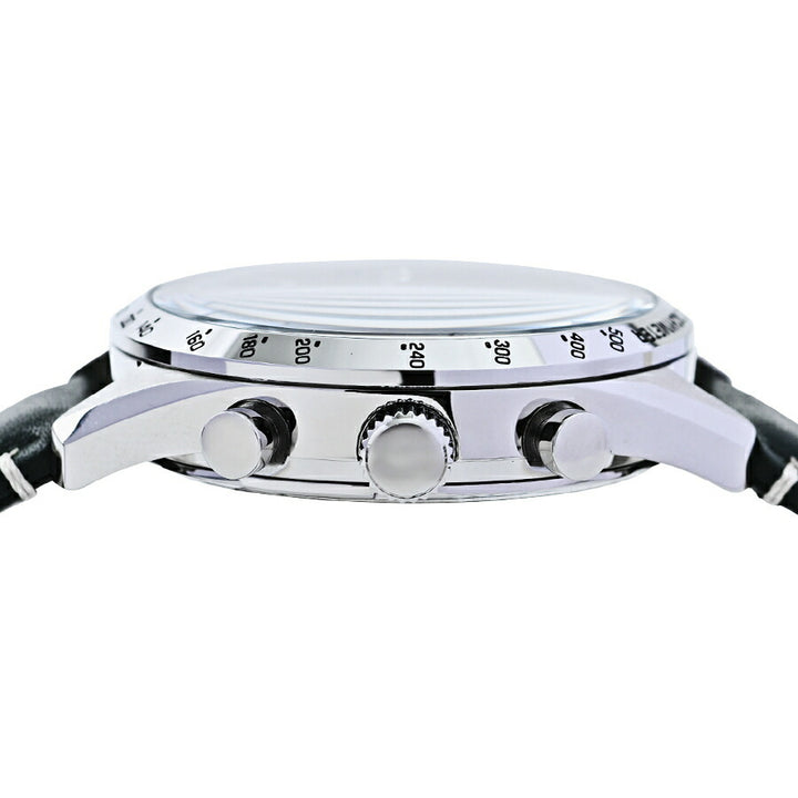 サクスニーイザック クオーツ クロノグラフ SY15221-GR2 メンズ 電池式 グリーンダイヤル 革ベルト LB202