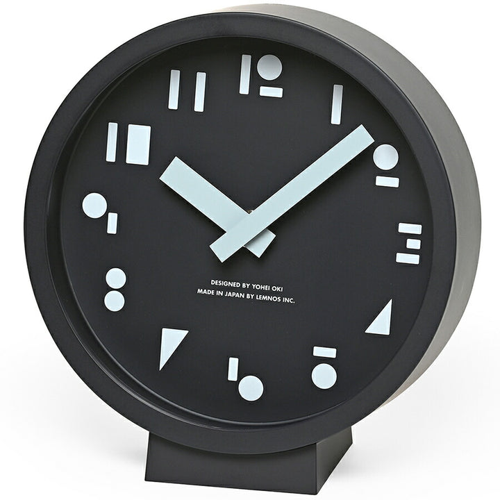 タカタレムノス 置き時計 カーサ M,S,S. エムエスエス 丸 三角 四角 クオーツ 電池式 ブラック 大木 陽平 SYO25-10BK