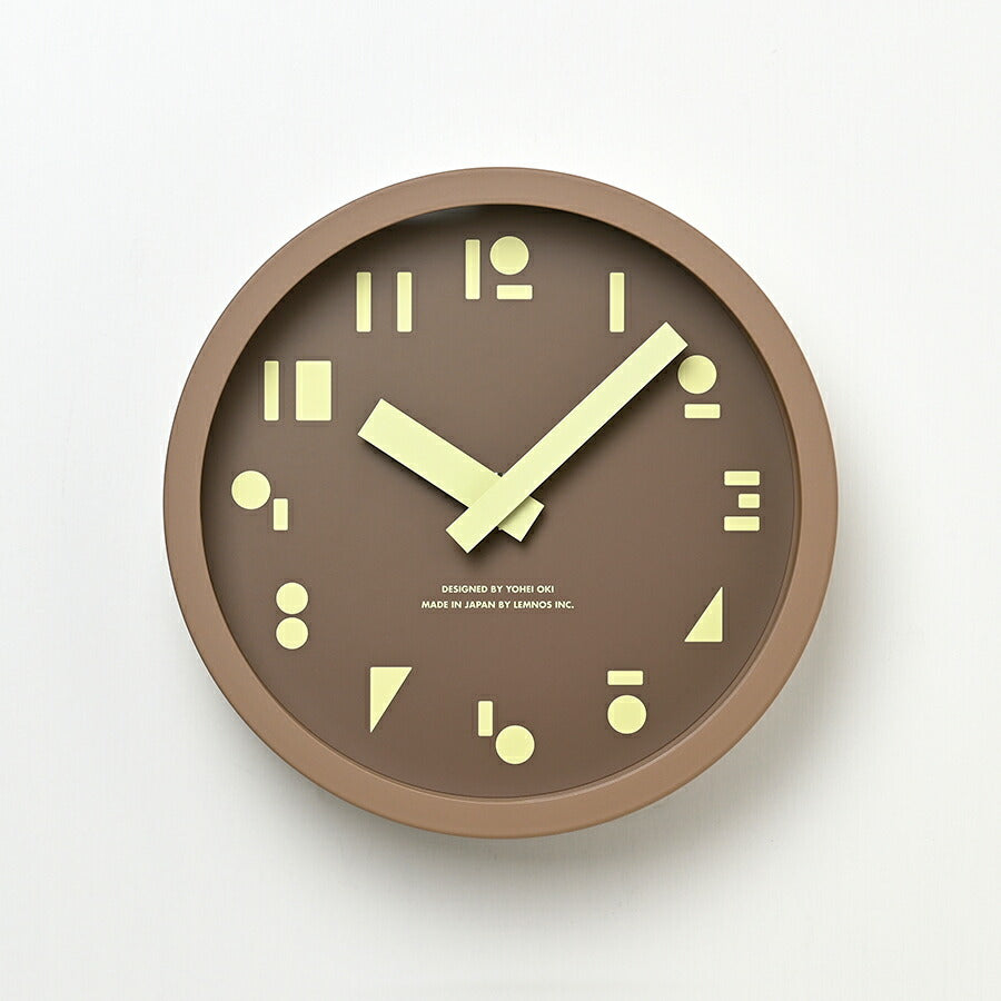 タカタレムノス 置き時計 カーサ M,S,S. エムエスエス 丸 三角 四角 クオーツ 電池式 ブラウン 大木 陽平 SYO25-10BW