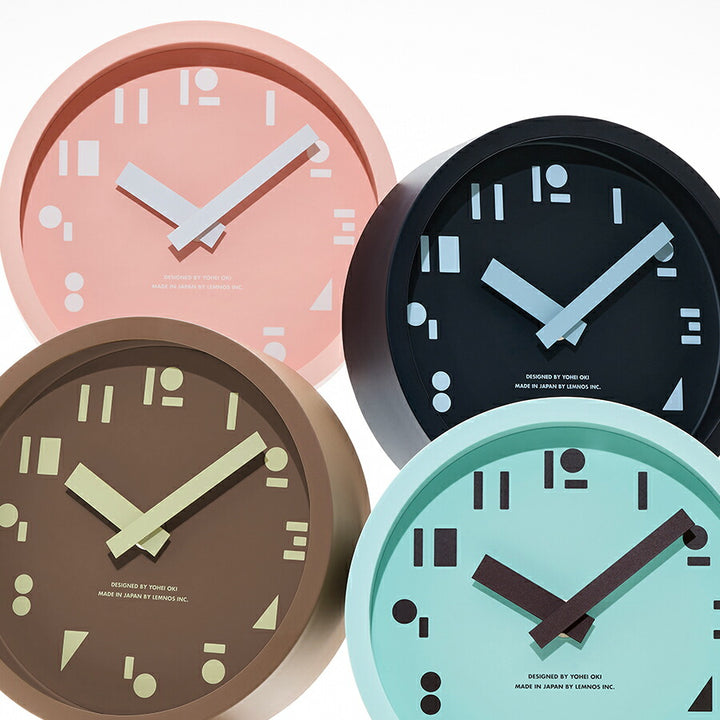 タカタレムノス 置き時計 カーサ M,S,S. エムエスエス 丸 三角 四角 クオーツ 電池式 ブラウン 大木 陽平 SYO25-10BW