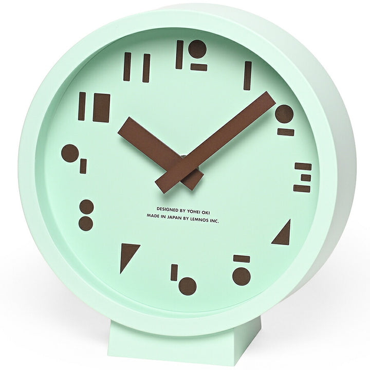 タカタレムノス 置き時計 カーサ M,S,S. エムエスエス 丸 三角 四角 クオーツ 電池式 ミントグリーン 大木 陽平 SYO25-10MGN