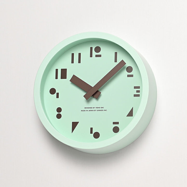 タカタレムノス 置き時計 カーサ M,S,S. エムエスエス 丸 三角 四角 クオーツ 電池式 ミントグリーン 大木 陽平 SYO25-10MGN