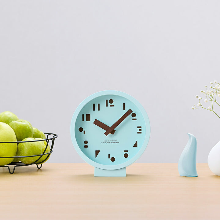タカタレムノス 置き時計 カーサ M,S,S. エムエスエス 丸 三角 四角 クオーツ 電池式 ミントグリーン 大木 陽平 SYO25-10MGN