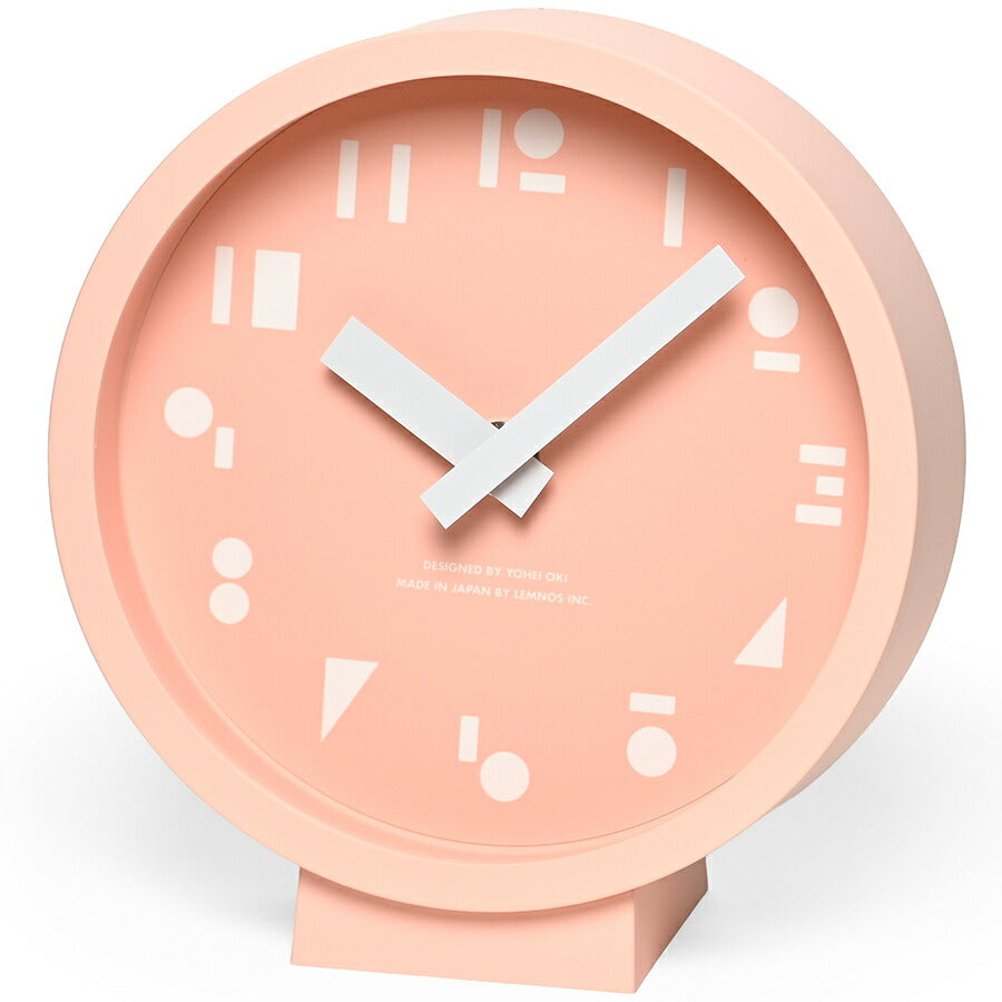 タカタレムノス 置き時計 カーサ M,S,S. エムエスエス 丸 三角 四角 クオーツ 電池式 ピンク 大木 陽平 SYO25-10PK
