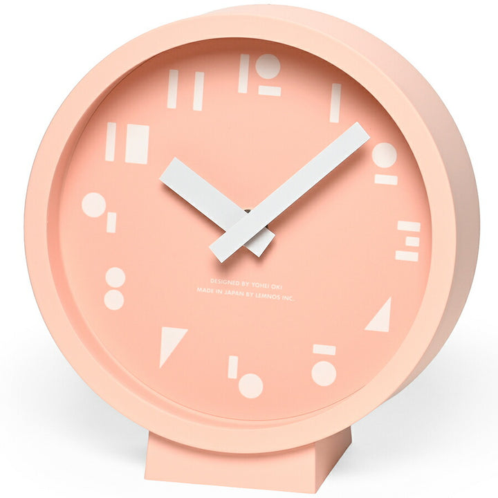 タカタレムノス 置き時計 カーサ M,S,S. エムエスエス 丸 三角 四角 クオーツ 電池式 ピンク 大木 陽平 SYO25-10PK