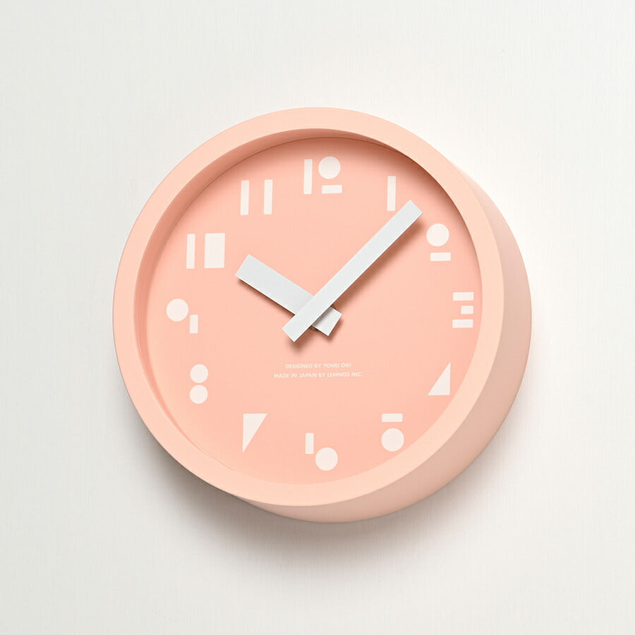 タカタレムノス 置き時計 カーサ M,S,S. エムエスエス 丸 三角 四角 クオーツ 電池式 ピンク 大木 陽平 SYO25-10PK