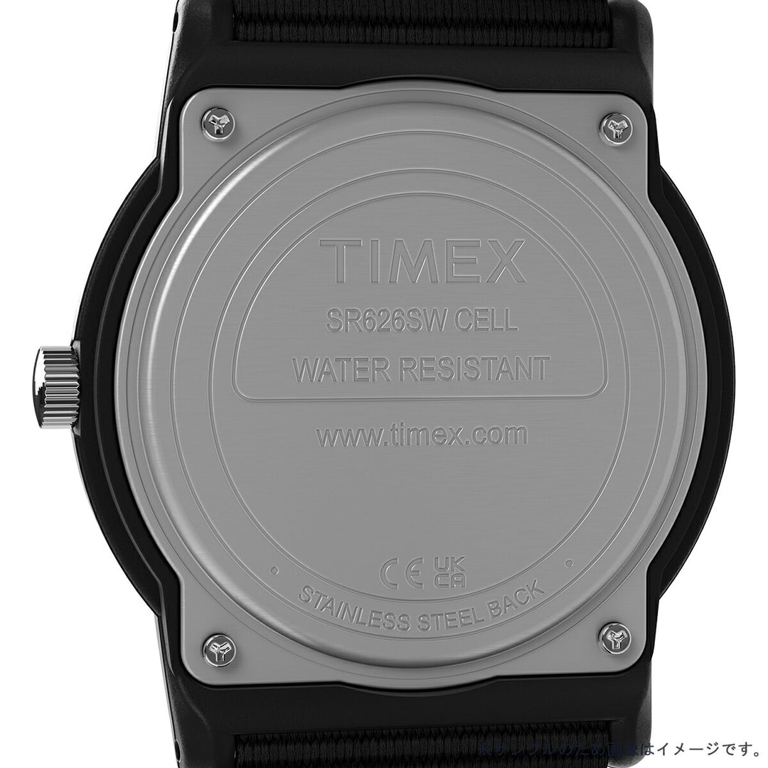 タイメックス キャンパー 34mm 復刻モデル チビミリ ブラック T18581 メンズ レディース クオーツ 電池式 ナイロンバンド