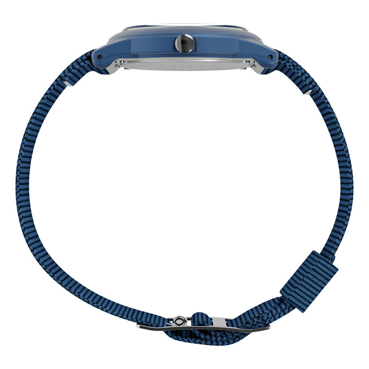 タイメックス キャンパー 34mm 復刻モデル チビミリ ブルー T2N257 メンズ レディース クオーツ 電池式 ナイロンバンド