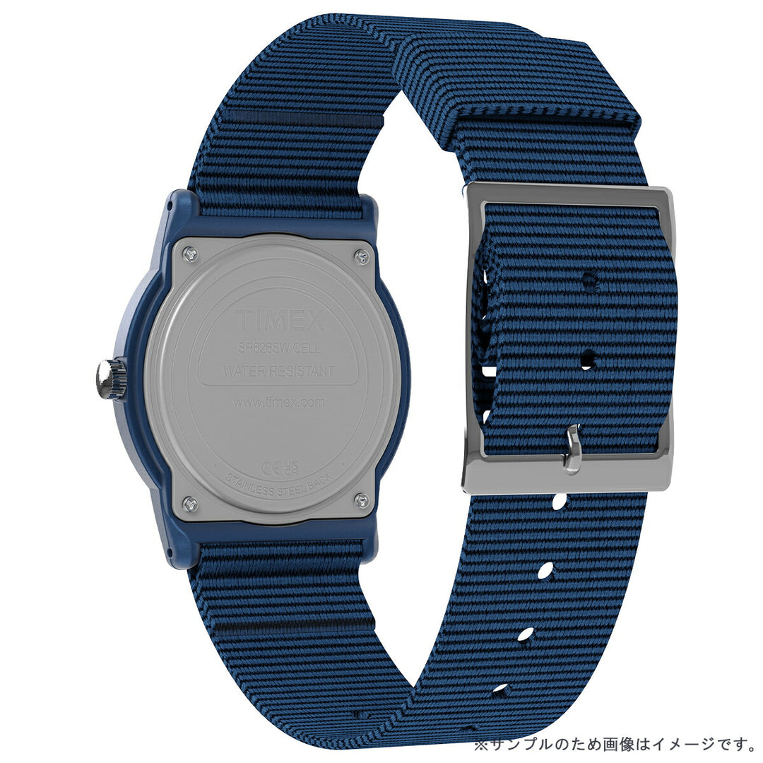 タイメックス キャンパー 34mm 復刻モデル チビミリ ブルー T2N257 メンズ レディース クオーツ 電池式 ナイロンバンド