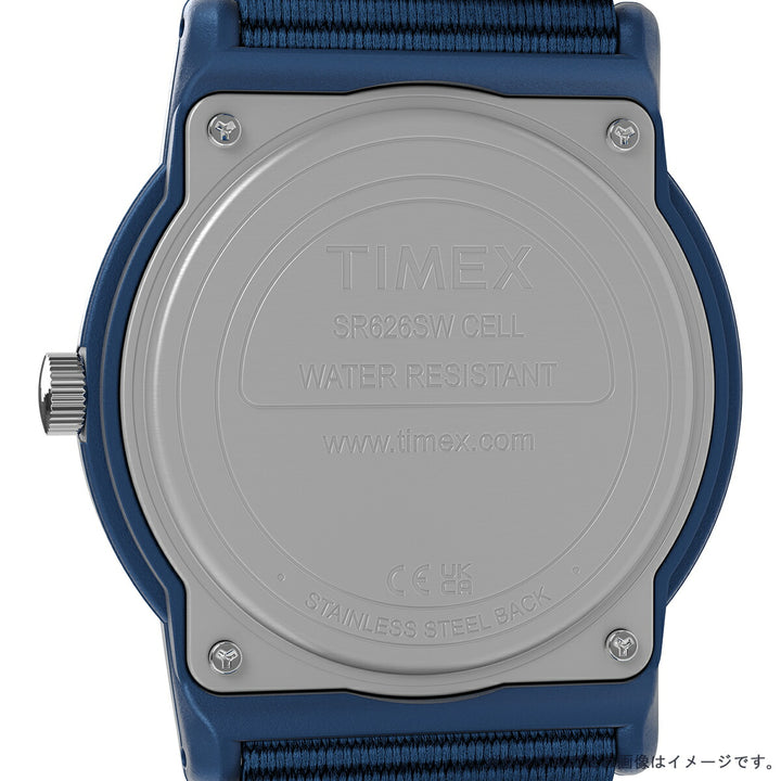 タイメックス キャンパー 34mm 復刻モデル チビミリ ブルー T2N257 メンズ レディース クオーツ 電池式 ナイロンバンド