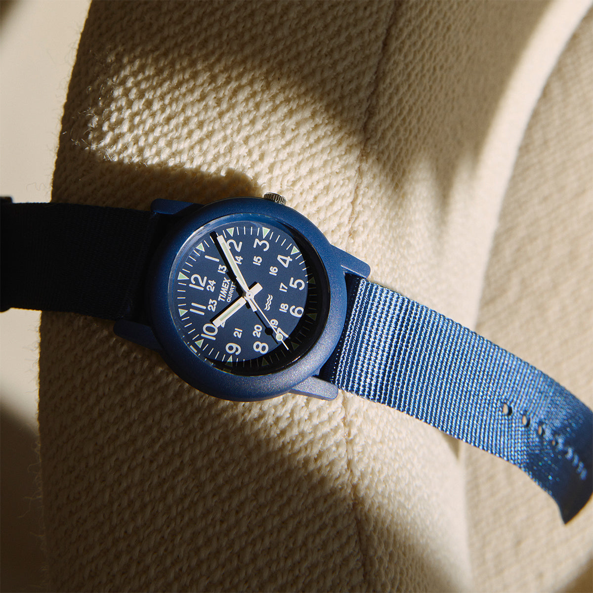 TIMEX キャンパー 34mm T2N257 EJ ネイビー 腕時計 タイメックス キャンパー 34mm 復刻モデル チビミリ ブルー T2N257