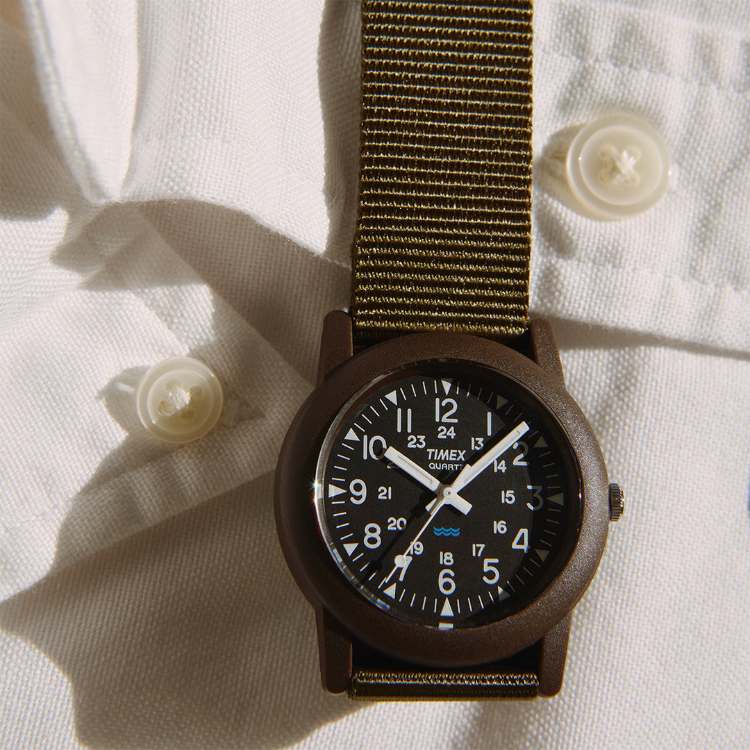 タイメックス キャンパー 34mm 復刻モデル チビミリ オリーブグリーン T41711 メンズ レディース クオーツ 電池式 ナイロンバンド