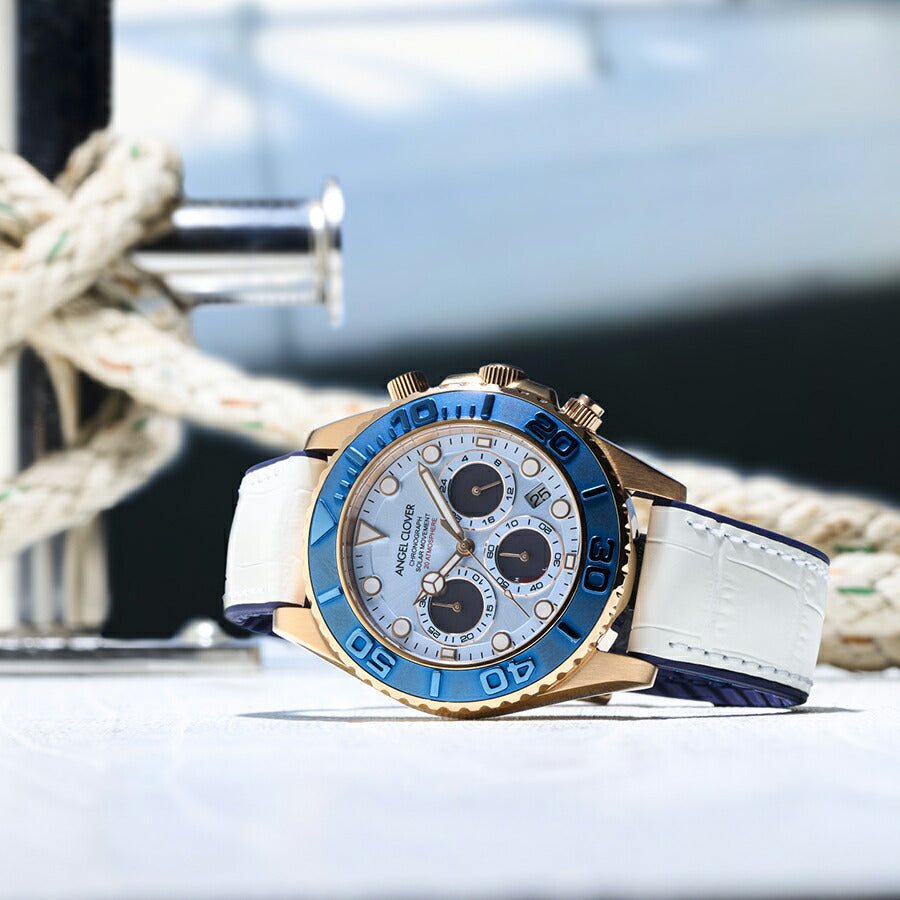 エンジェルクローバー タイムクラフトダイバー TCD45PBU-WH メンズ