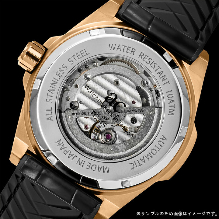 エンジェルクローバー タイムクラフト 日本製モデル TCJ45PBK-BK メンズ 機械式 自動巻き スケルトン 革ベルト ブラック