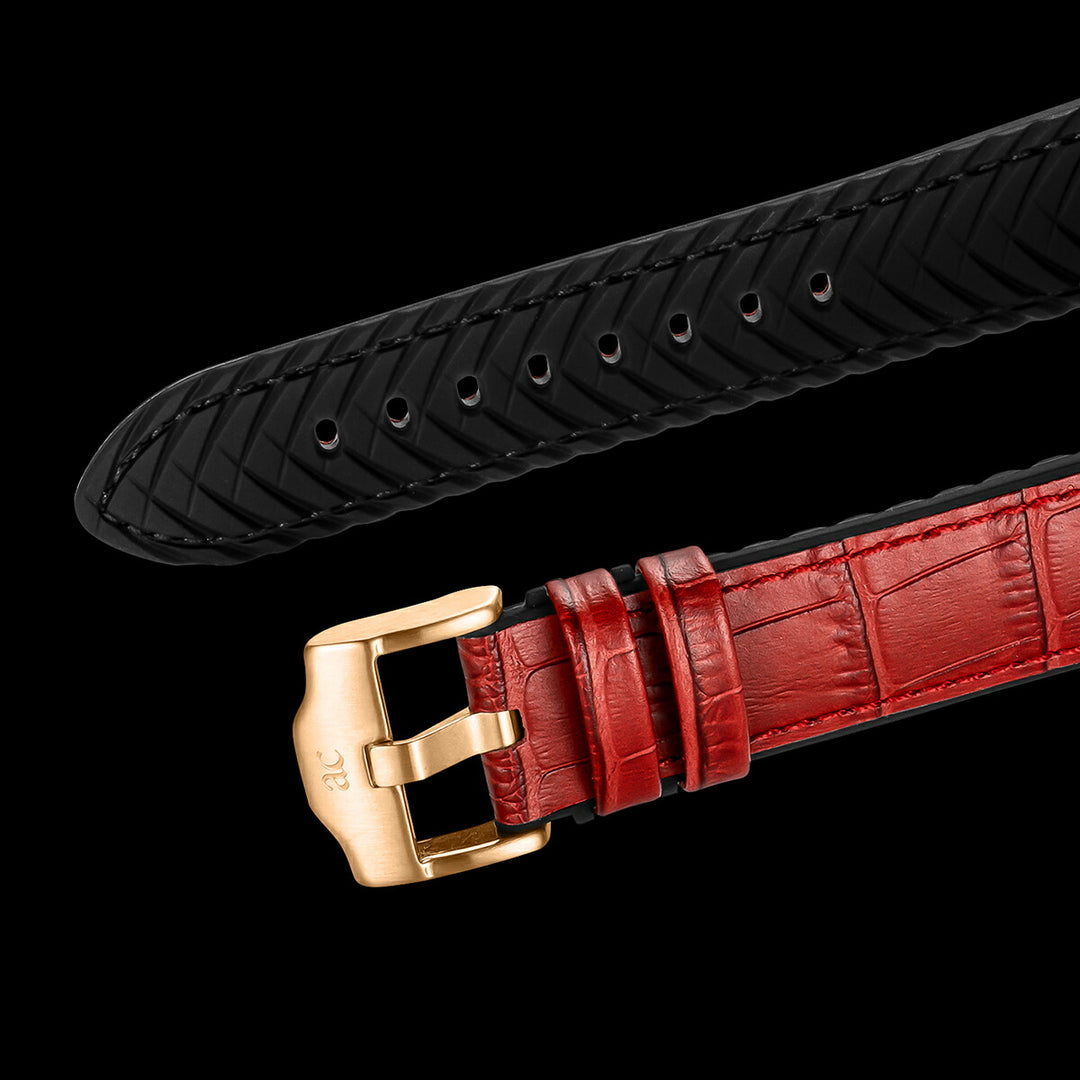 エンジェルクローバー タイムクラフト 日本製モデル TCJ45PRE-RE メンズ 機械式 自動巻き スケルトン 革ベルト レッド