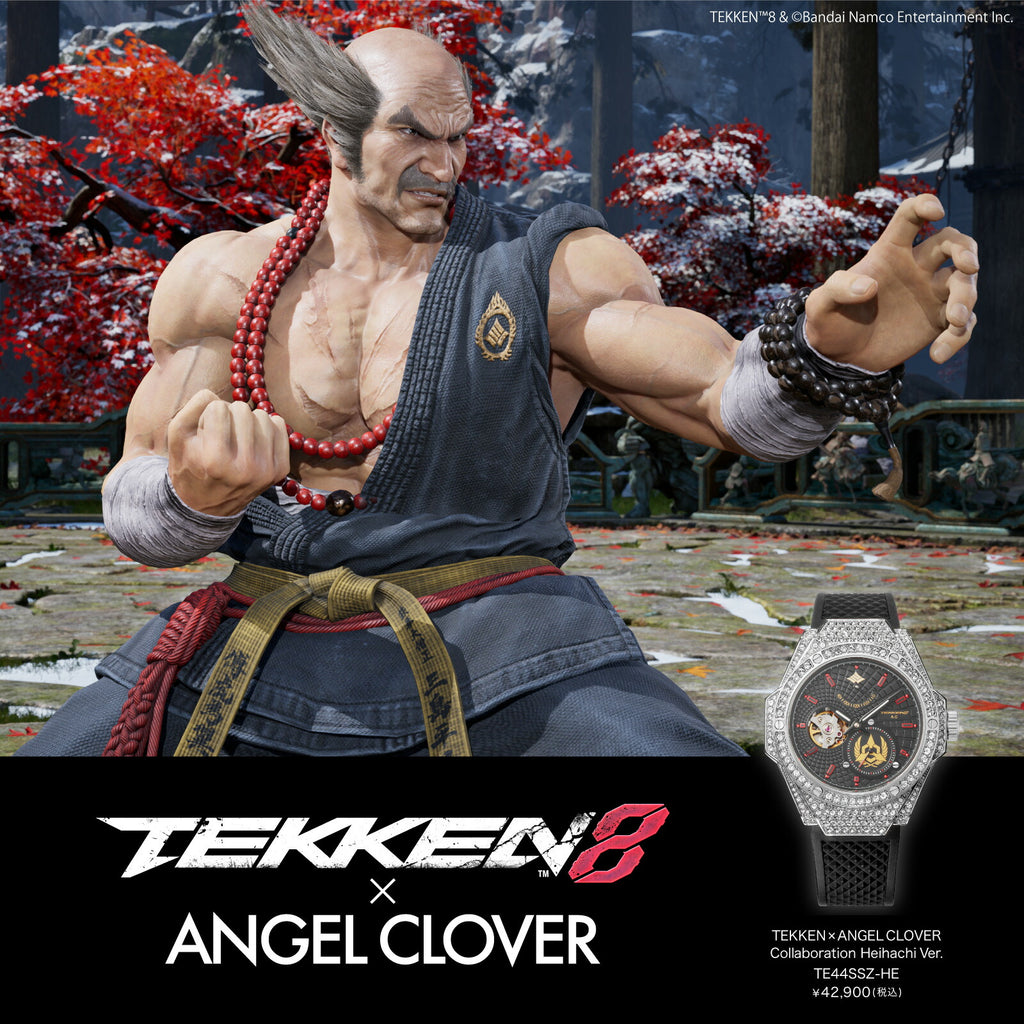 エンジェルクローバー TEKKEN 8 鉄拳8 コラボレーションモデル 三島 平八 TE44SSZ-HE メンズ 機械式 自動巻き オープンハート