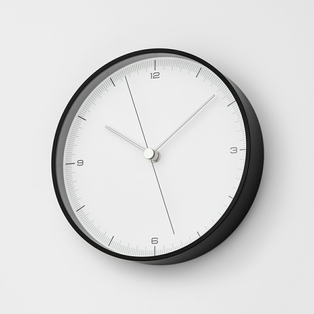 タカタレムノス 掛け時計 デザインオブジェクト アースウォールクロック クオーツ 電池式 ブラック スイープセコンド 五十嵐 威暢 TIL25-06