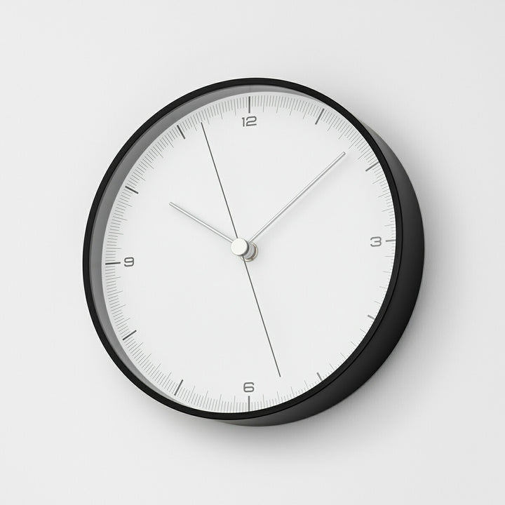 タカタレムノス 掛け時計 デザインオブジェクト アースウォールクロック クオーツ 電池式 ブラック スイープセコンド 五十嵐 威暢 TIL25-06