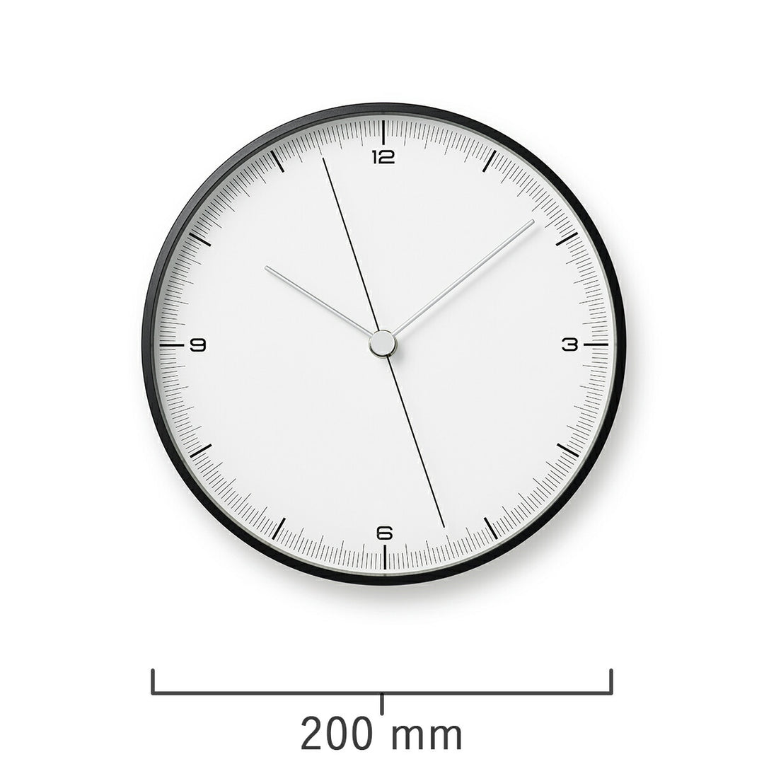 タカタレムノス 掛け時計 デザインオブジェクト アースウォールクロック クオーツ 電池式 ブラック スイープセコンド 五十嵐 威暢 TIL25-06