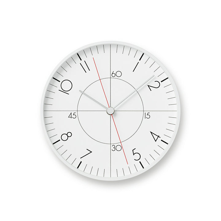 タカタレムノス 掛け時計 デザインオブジェクト アースウォールクロック クオーツ 電池式 ホワイト スイープセコンド 五十嵐 威暢 TIL25-07