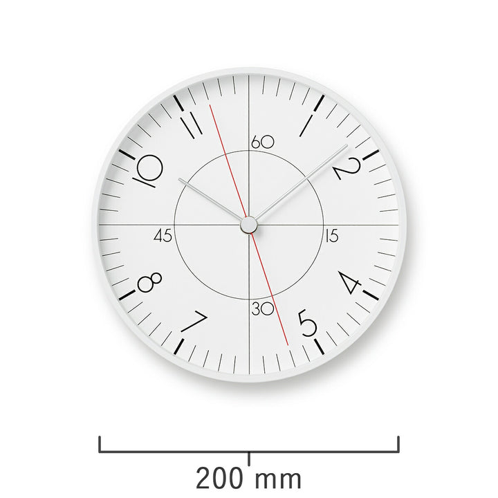 タカタレムノス 掛け時計 デザインオブジェクト アースウォールクロック クオーツ 電池式 ホワイト スイープセコンド 五十嵐 威暢 TIL25-07