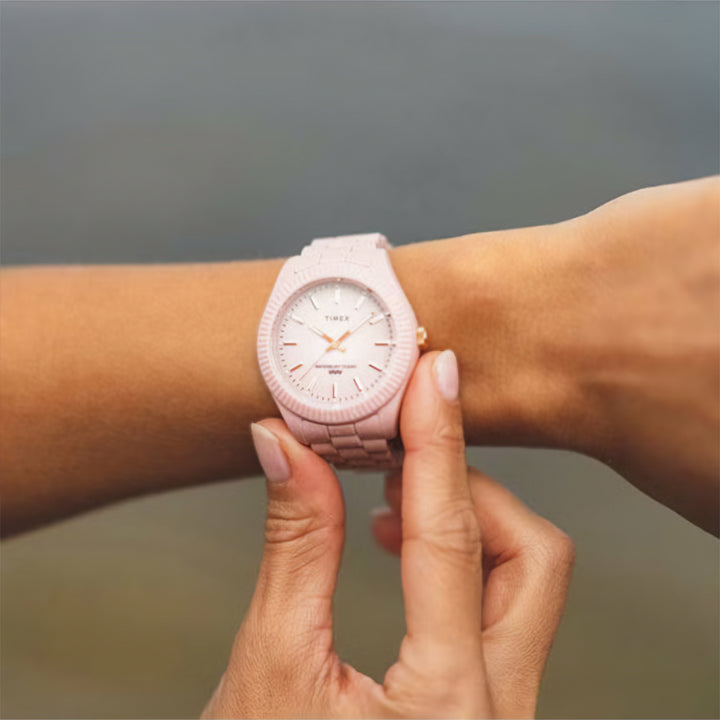 タイメックス WATERBURY OCEAN ウォーターベリー オーシャン TW2V33100 メンズ 腕時計 電池式 クオーツ ピンク オーシャンバウンド プラスチック