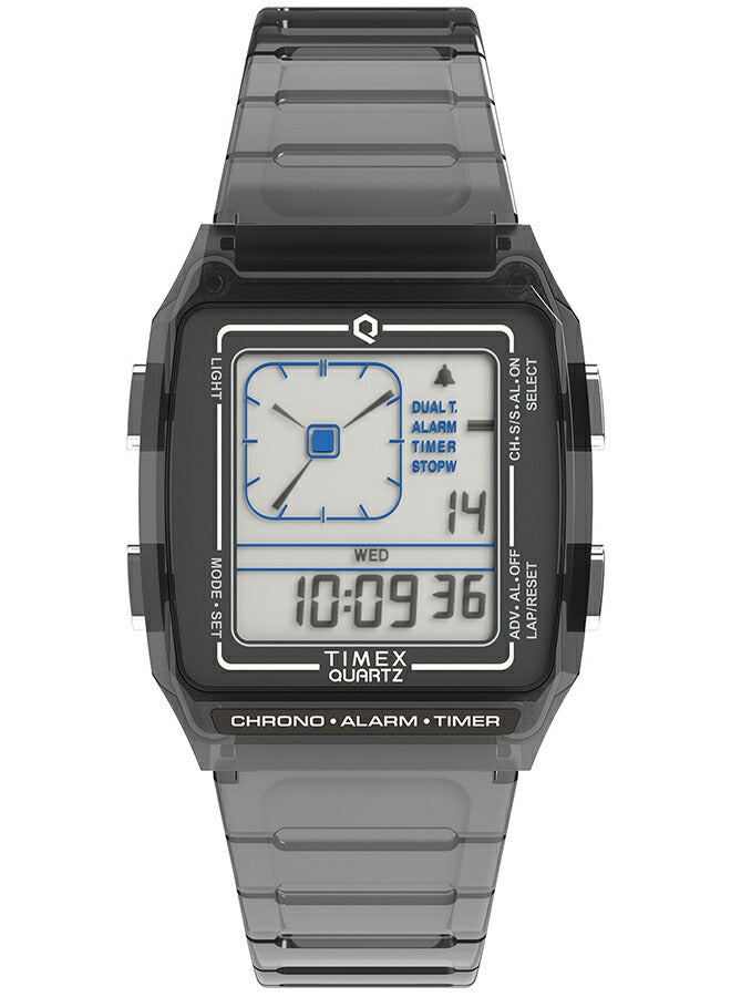 タイメックス Q LCA トランスパレント TW2W45000 メンズ レディース 腕時計 電池式 デジアナ スケルトン グレー