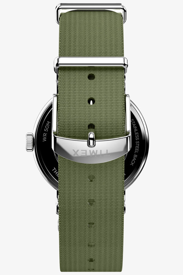 タイメックス ウィークエンダー 37mm TW2W85600 メンズ レディース 腕時計 電池式 クオーツ ホワイトダイヤル カーキグリーン ナイロンバンド