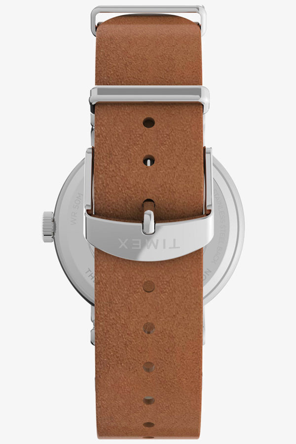 タイメックス ウィークエンダー 37mm TW2W86500 メンズ レディース 腕時計 電池式 クオーツ アイボリーダイヤル ブラウン 革ベルト