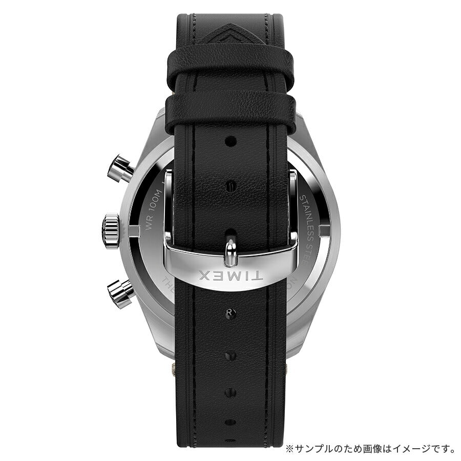 タイメックス ウォーターベリー トラディショナル クロノグラフ TW2Y18600 メンズ 腕時計 クオーツ 電池式 ブルーダイヤル ブラック 革ベルト
