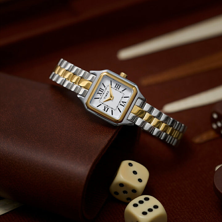 タイメックス Legacy Addison レガシーアディソン TW2Y23900 レディース クオーツ 電池式 2針 スクエア ゴールド シルバー コンビ
